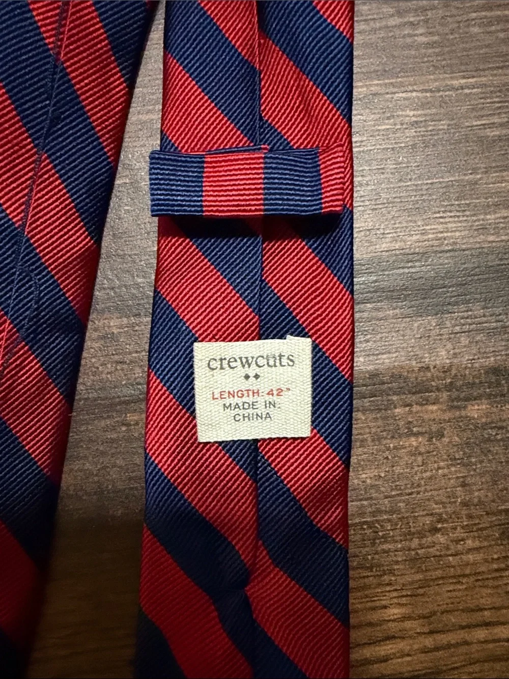 Classic Red and Navy Striped Boy’s Tie